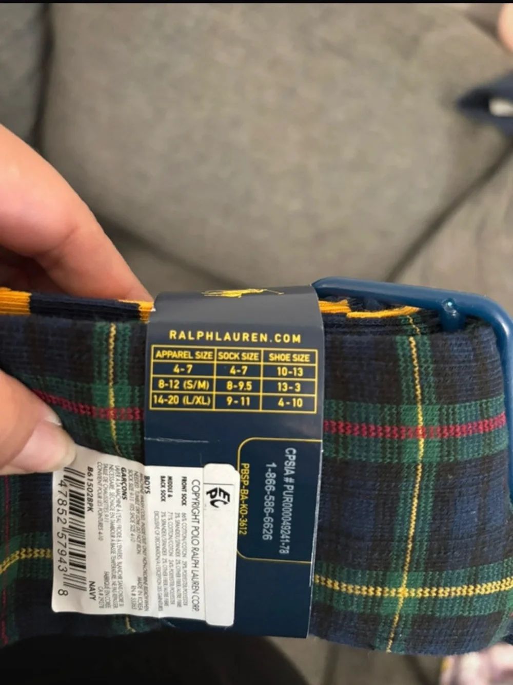 Polo by Ralph Lauren Navy Boys' 3-Pack Socks with Embroidered Fox
